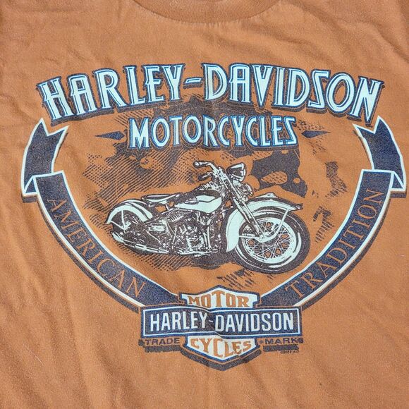 Harley Davidson Graphic Tee Austin Tx Rust Brown - Picture 3 of 5